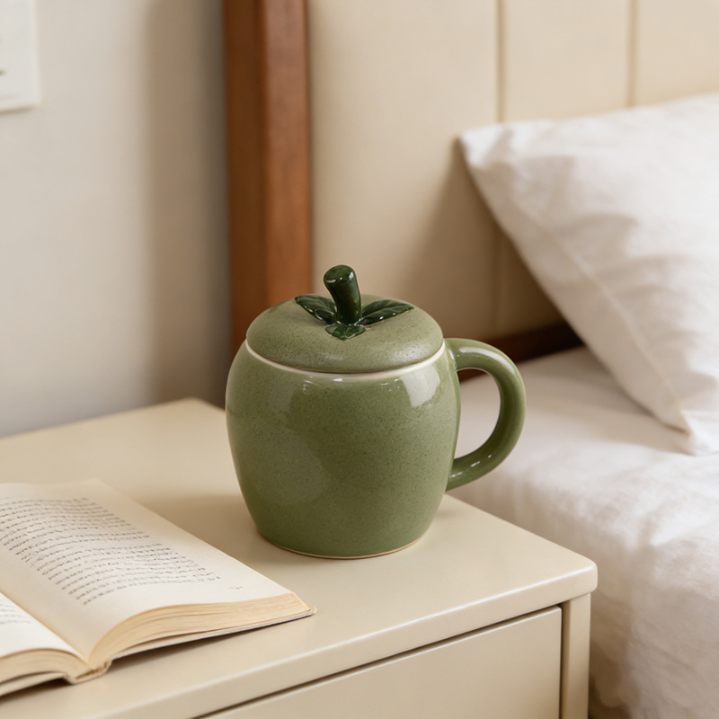 Inventario creativo de frutas pequeñas tomates en forma de tazas de cerámica encantadoras artesanías de cerámica regalo de mano tazas de agua