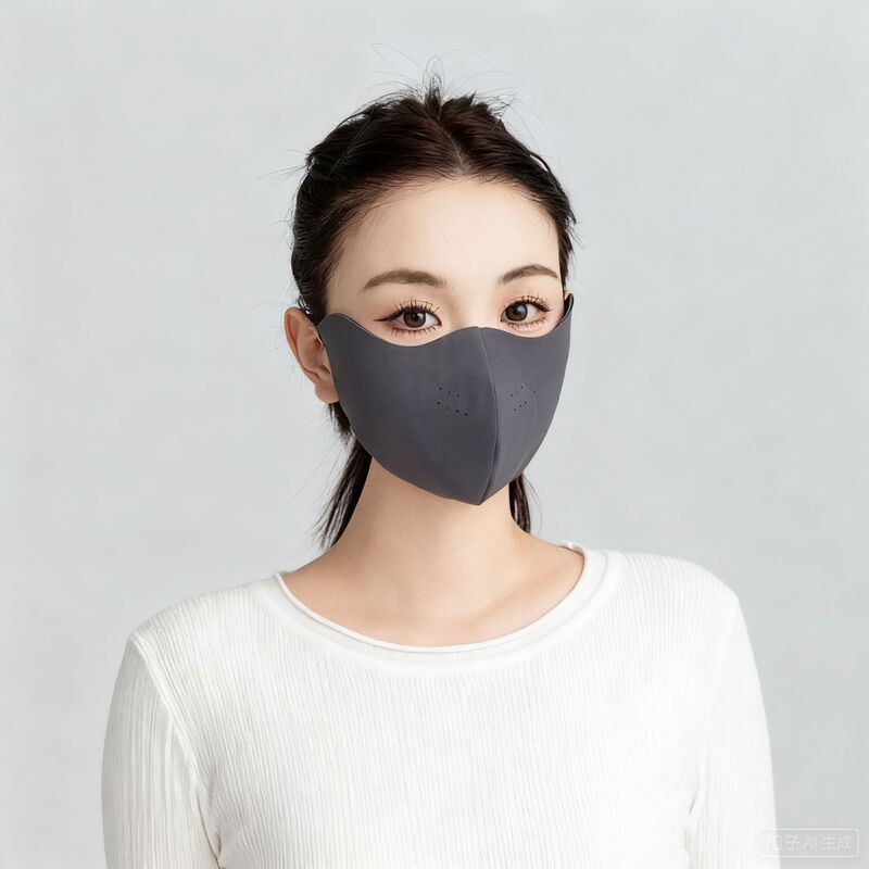 秋冬季女高颜值保暖口罩护眼角防风防寒加绒加厚透气户外保暖面罩|undefined