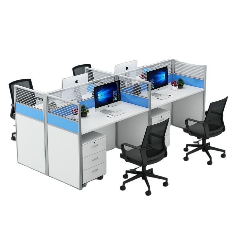 Mesa de personal Mesa de oficina Mesa de computadora Tabla de pantalla Tabla de oficina Mesa de silla combinación Mesa de personal 2 / 4 / 6 personas