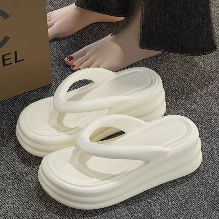 Шлепанцы летом на улице новый увеличенный толстый дно пляжные противоскользящие тапочки сандалии пара дома в общежитии