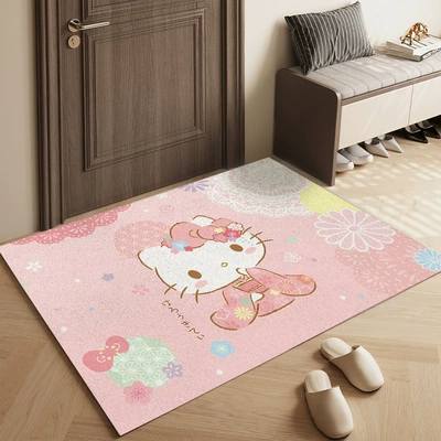 Avtomobil döşəmə paspasları — Easy to Care for Entrance Door - japanese-katie-40cmx60cm-gold-thickness-no-obstruction-when-opening-the-door