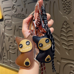 卡通皮革猫咪钥匙扣挂件可爱动物手机挂绳包包车挂精美小礼品批发