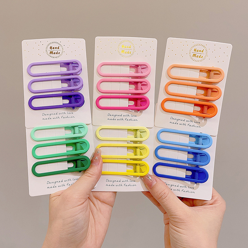 Pin de pelo de verano de dopamina rosa de alto nivel de sensación de frangeo un clip de pelo de frente acabado de pelo de broche adorable adornamiento para el pelo