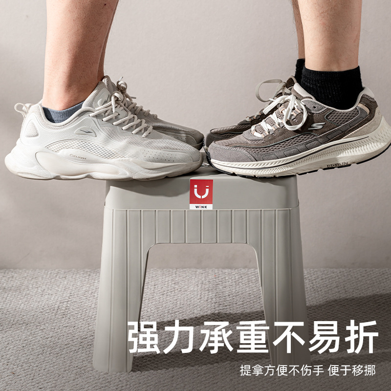 厚みのあるプラスチックスツール、家庭用通気性収納バスルーム滑り止めスツール、ギフト靴交換スツール、レストラン子供用スツールメーカー承認|undefined