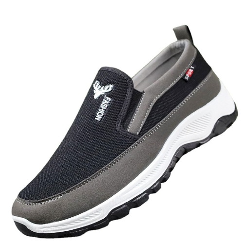 Spring new old Beijing cloth shoes, walking shoes, men's casual shoes, low-cut soft-soled canvas shoes, shoes for middle-aged and elderly people