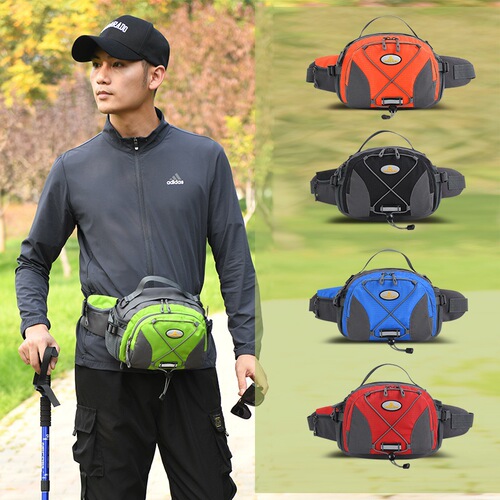 Explorer outdoor multi-functional sports waist bag for men and women waterproof mountaineering large capacity single shoulder crossbody bag water bottle waist bag