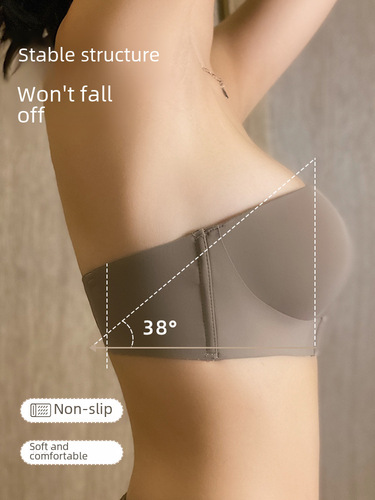 Original patented strapless underwear for women with small breasts, invisible non-slip tube top, wrapped chest, anti-exposure, traceless bra