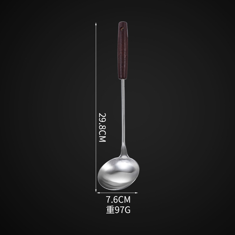 나무 손잡이 anti-scald-7cm 숟가락