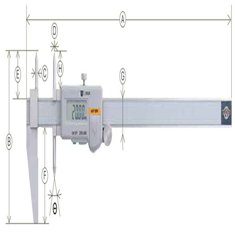 日本中村KANON数显小孔孔距卡尺E-RM-S15B/孔距卡尺/数显卡尺