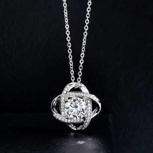Personalized Satellite Pendant S925 Silver Moissanite Necklace Exquisite Fashion Clavicle Chain for Girlfriend Source Manufacturer Wholesale