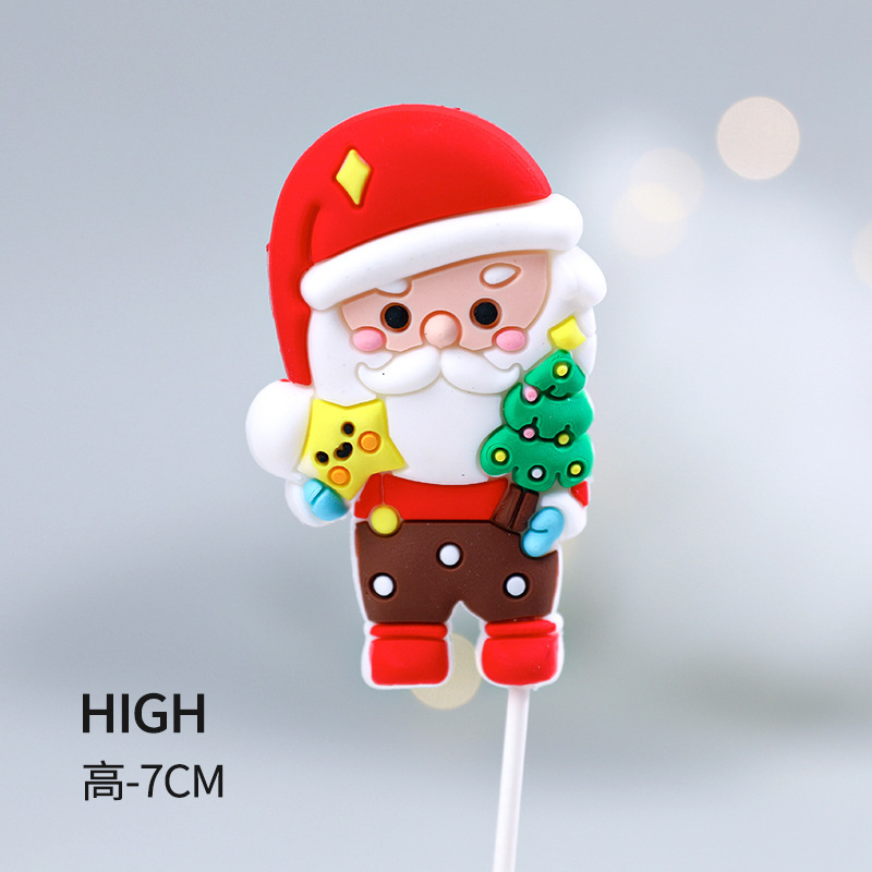 著作権クリスマスケーキ装飾装飾品ソフトゲルクリスマス楽しい老人雪だるまヘラジカクリスマスツリーパーティープラグイン|undefined