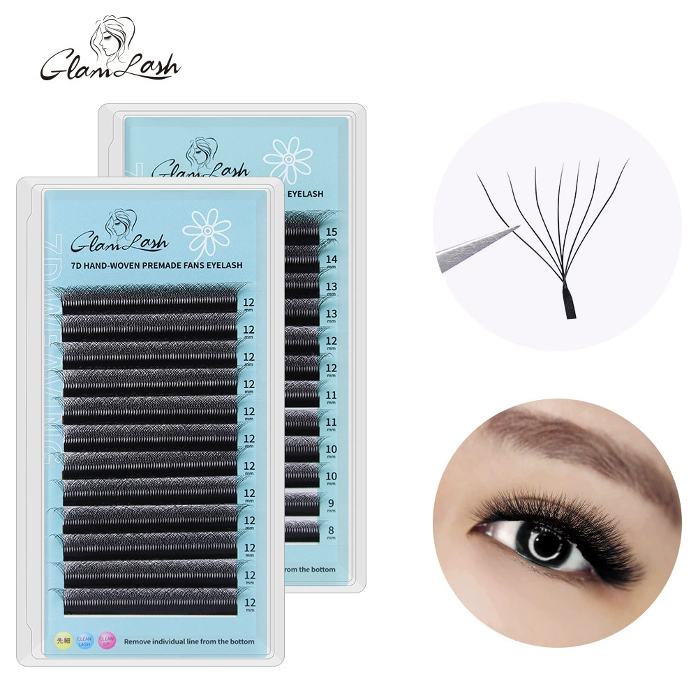 GLAMLASH 0.07 Естественно густые культивированные ресницы 7D не легко ослаблять корни и цветение ресниц