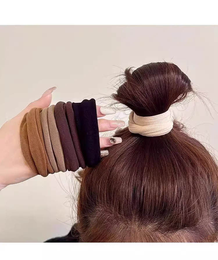 High Elasticity Ultra-Wide Hair Tie 2025 New Model High-End Rubber Band Women's Hair Ring Hair Accessory High Ponytail Hair Tie Hair Rope