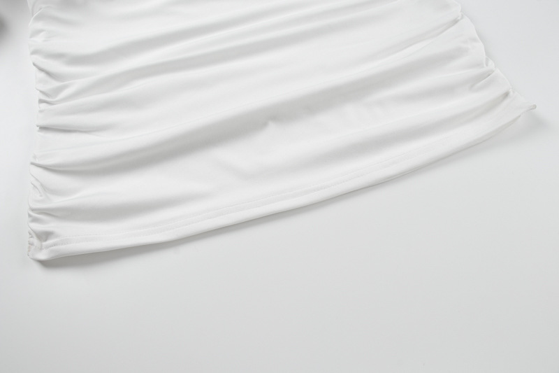 Solid Color Sexy off the Shoulder Maxi Dress Elegant Pleated Long Sleeve Dress Women