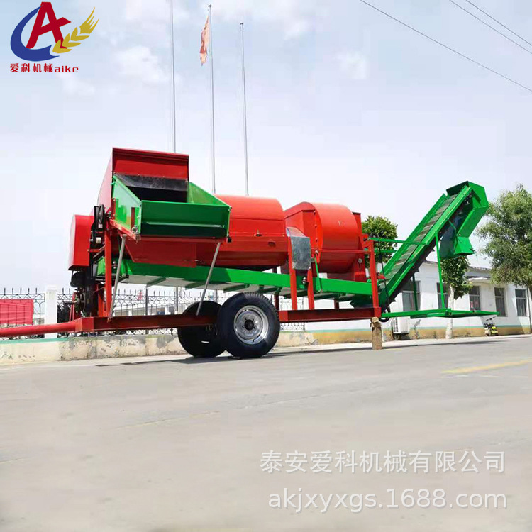 干湿两用花生摘果机2022年拖拉机牵引式花生摘果机新型摘花生机