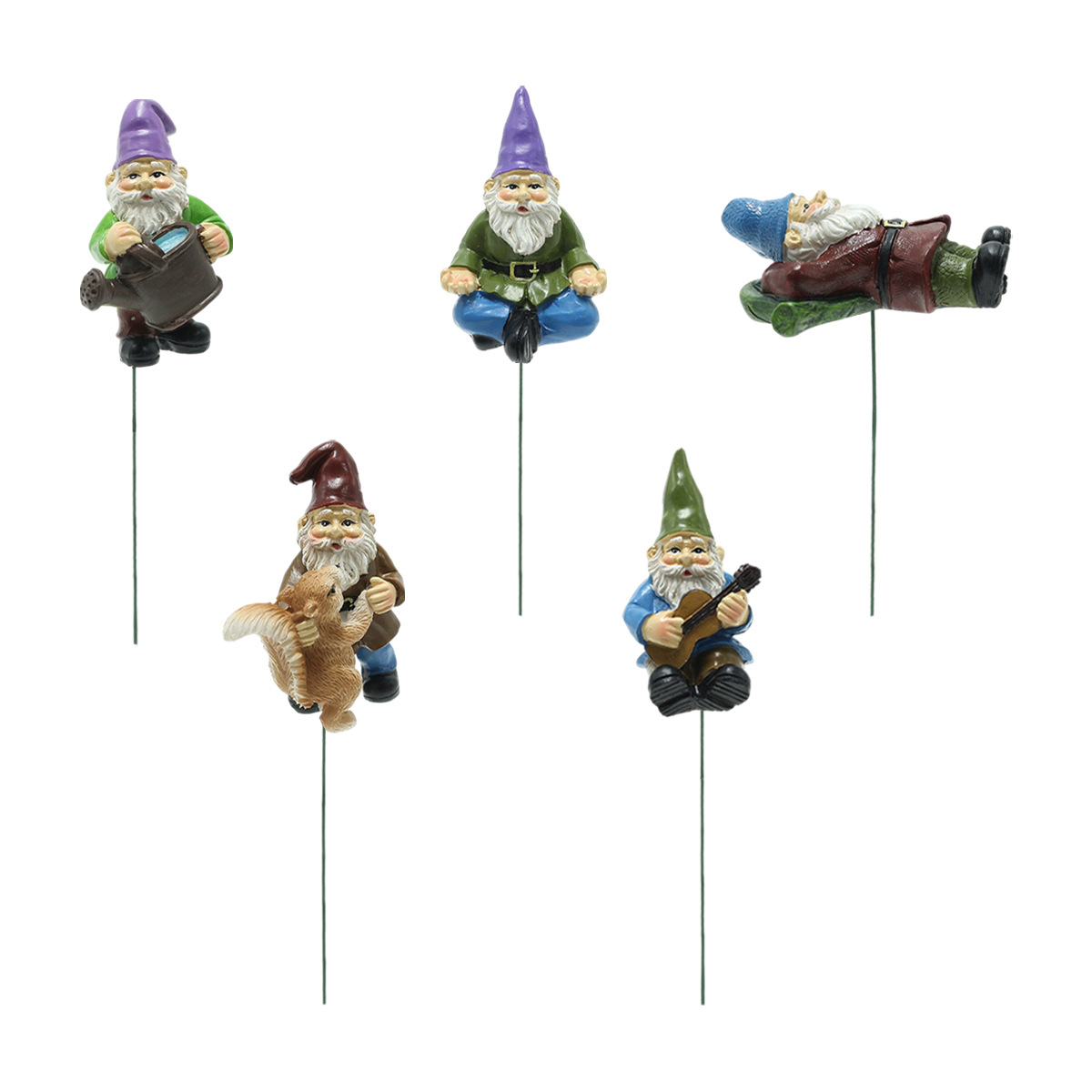  Spot Resin Dwarf Set Dwarf Set Five-Flower Bonsai Decoration Courtyard Dwarf Plug-In Batch