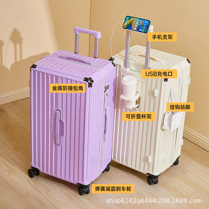 Large-capacity ins luggage case five-wheel trolley case password box shock-absorbing brake mute universal wheel password suitcase Large-capacity ins luggage case five-wheel trolley case password box shock-absorbing brake mute universal wheel password suitcase