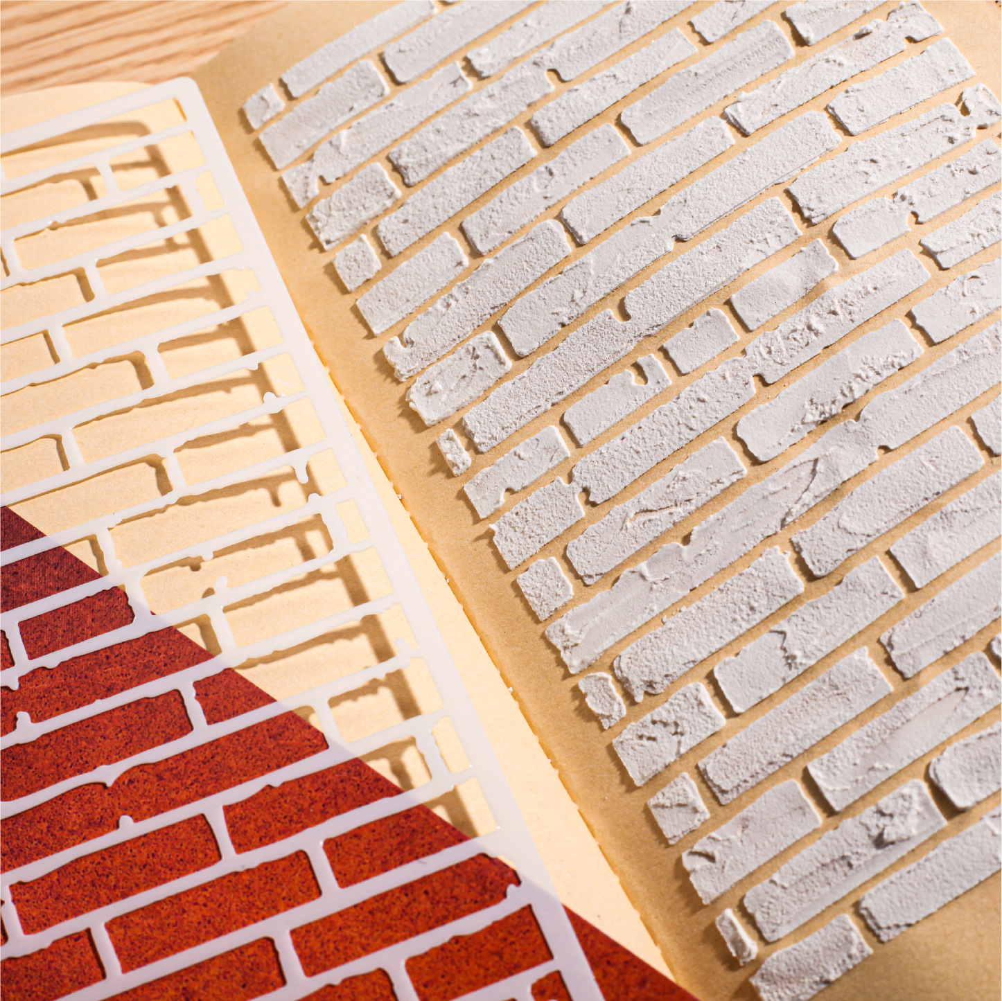 Retro Story tela de mano impresión serie tela de mano diy paisaje decoración paisaje placa de material hueco