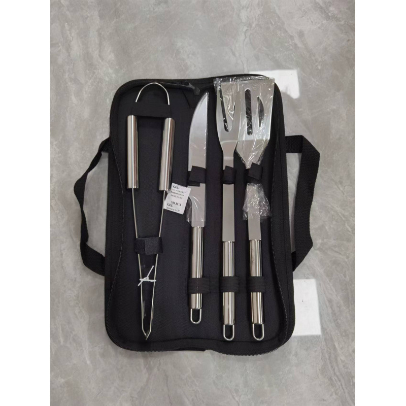 5 piezas de parrilla de acero inoxidable al aire libre parrilla de barbacoa portátil conjunto de herramientas de parrilla de parrilla