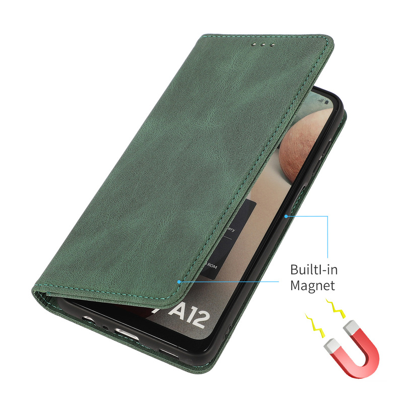 For Samsung A52 magnetic suction phone case A85 5g skin feeling retro flip leather case s21 drop-proof protective case