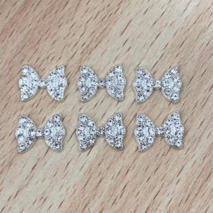 Trendy Popular Rhinestone Bow DIY Alloy Accessories Versatile Small Ornaments Wholesale Hair Accessories in Stock