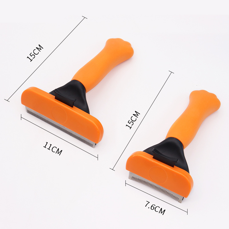 Nuevo peine para perros, artefacto de eliminación de pelo para mascotas, belleza para gatos, peine de dientes densos, cuchillo de acero inoxidable