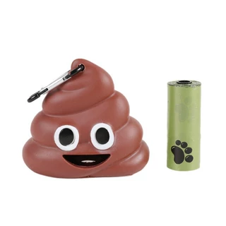 宠物拾便器狗狗外出可降解垃圾袋收纳盒创意大便造型垃圾壳跨境