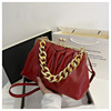 Lock, fashionable shoulder bag, retro one-shoulder bag for oily skin, 2023 collection