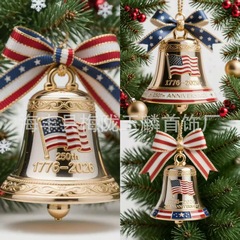 跨境爆款立体响铃铛US. 250th Anniversary Bell Ornament铃铛纪