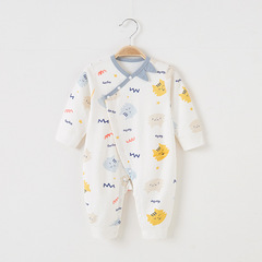 Baby Bodysuit Pure Cotton Newborn Clothes Spring and Autumn Baby Spring Outfit Base Pajamas Top Bodysuit Crawling Suit Summer Thin Version