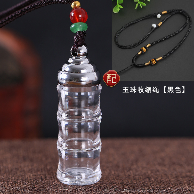 中空の透明な竹節の瓶のペンダントは空の瓶のペンダントを隠して飾って、ものを入れることができます。|undefined