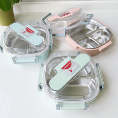 304不鏽鋼抗菌飯盒分格韓式便當盒學生午餐盒保溫高顏值可微波爐