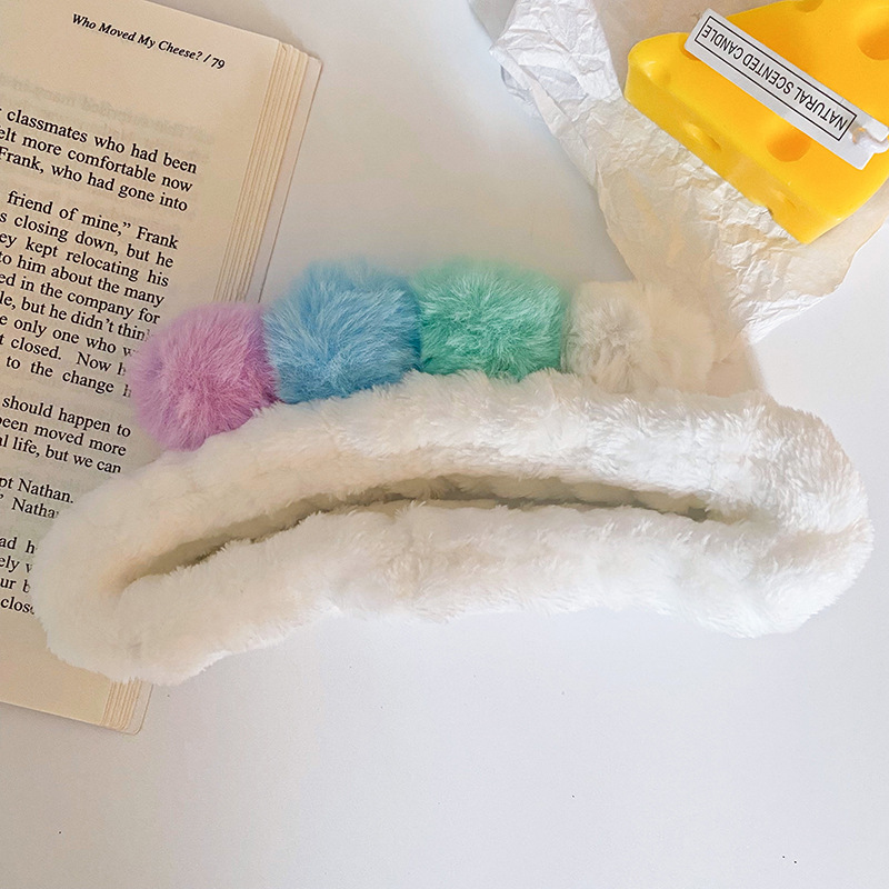 Cocoa amor bola de peluche banda pelo máscara lavado maquillaje dulce dibujos animados espíritu antiguo