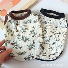 ペット犬服春夏inss日韓猫服子犬服テディ比熊薄いベストパジャマ