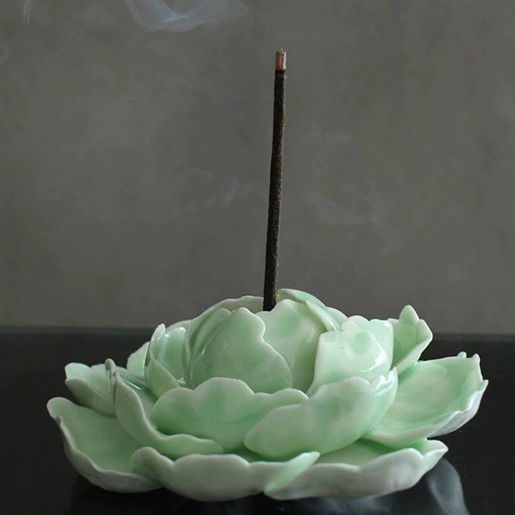 Тарелка для благовоний облако вода украшение дзен чайная церемония Украшение Рабочего Стола Ручной Работы глиняный держатель для благовоний моделирование лотоса пион керамический цветок