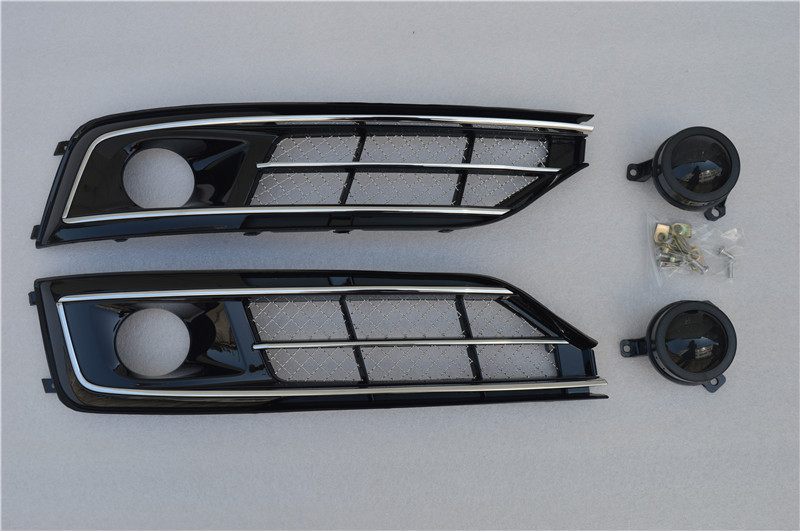 Suitable for Audi A8 W12 fog lamp frame 2014-2017A8 modified high-end front bar air intake grille fog lamp cover