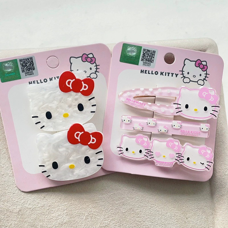 Аксессуары для волос (Licensed Sanrio Hello Kitty) Акриловые зажимы и булавки, милые мультяшные стили