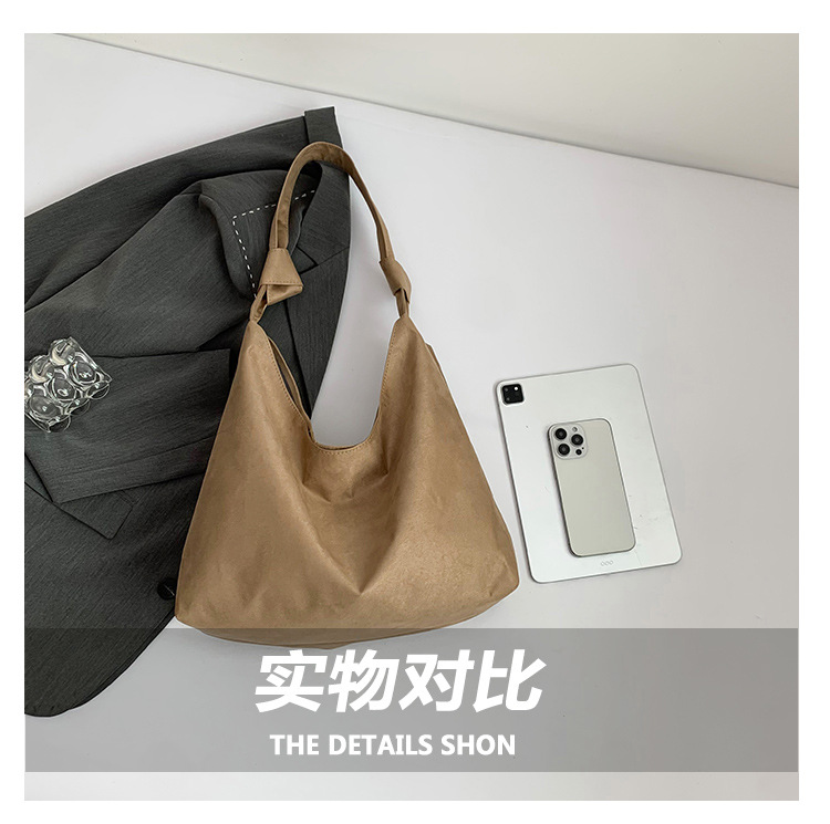 Cross-border suede large bag for women 2024 New style fashionable retro frosted tote bag for autumn and winter work and commuting bucket bag undefined