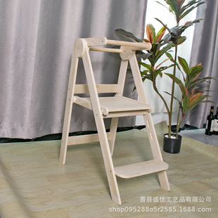 Cross-border Children's Baby Learning Stool Three-in-one Foldable Kitchen Climbing Chair Learning Tower Washing Table Montessori Stool