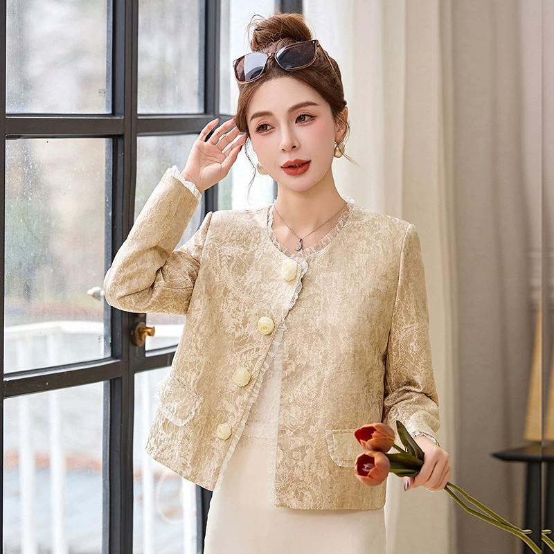 Short autumn retro lace jacket, Chanel style