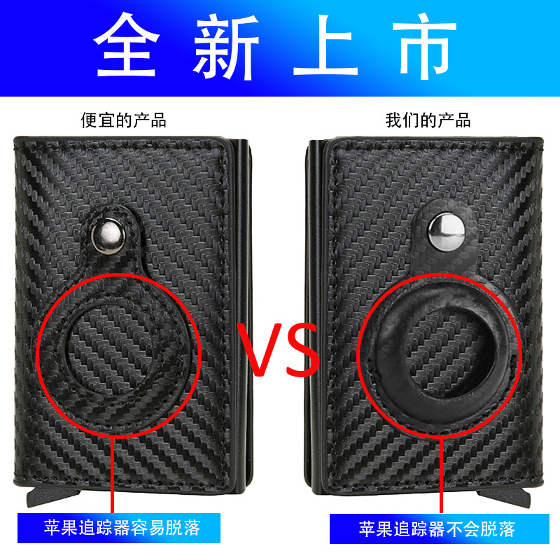 Cartera Rfid Apple airtag tarjetero cartera cartera para hombre y mujer cartera Air Tag para hombre