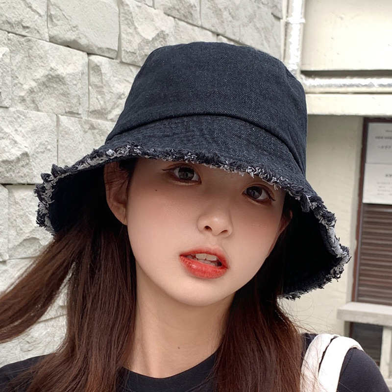 女性用の新しい夏のデニム盆地帽子、日よけと日焼け止め帽子、韓国スタイルのトレンディな日よけ帽子、顔を覆う、多用途のトレンディなブランド、顔を小さくする|undefined