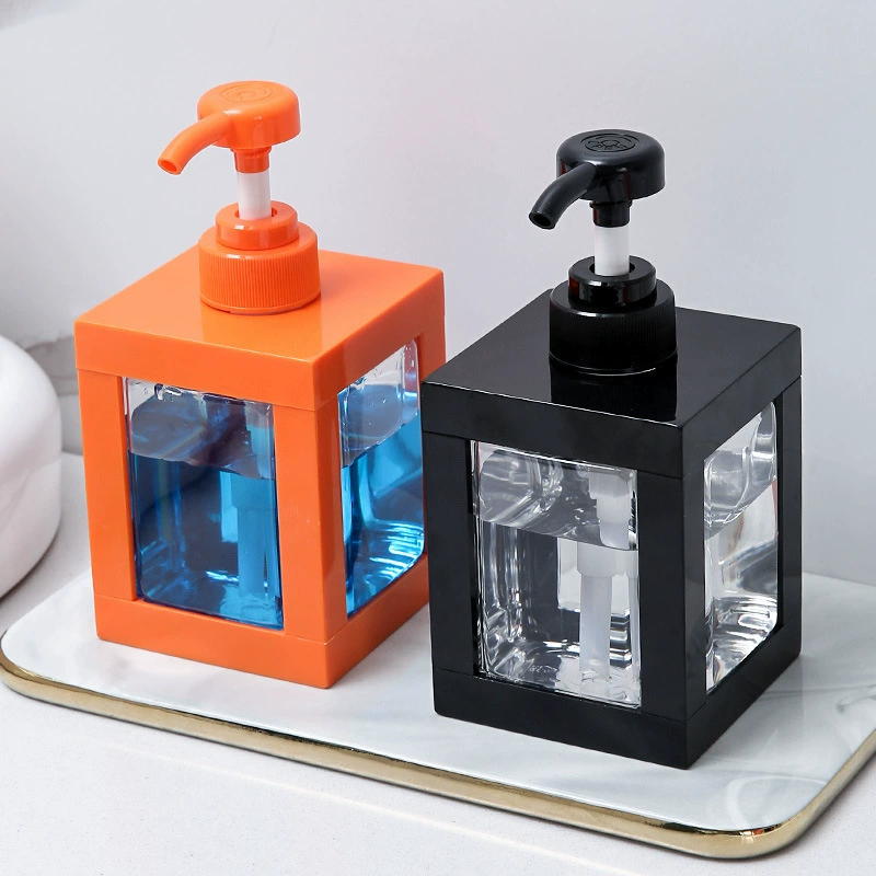 Трансграничная бутылка для дозирования лосьона большой емкости, бытовая квадратная бутылка с нажимным механизмом, гель для душа для ванной комнаты, видимая бутылка для дезинфицирующего средства для рук