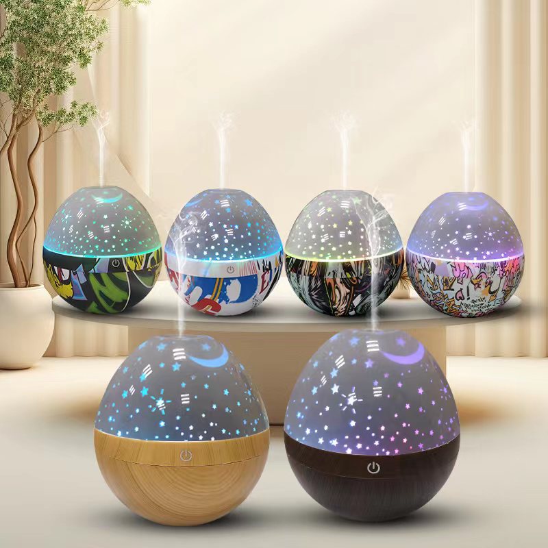 Creativa niebla USB gota de agua humidificador grano madera máquina aromaterapia fuente la fábrica LOGOTIPO personalizado regalo