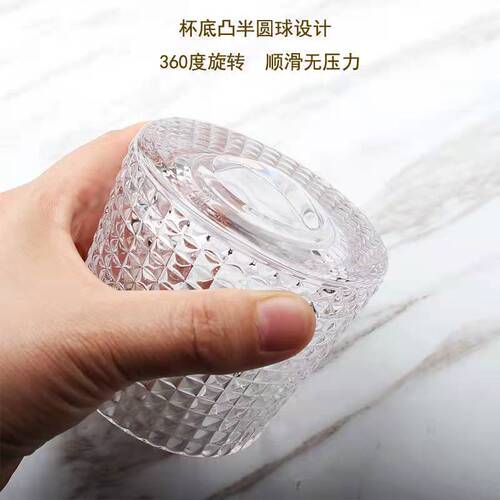 Thickened Rotating Crystal Glass Whiskey Glasses, Ins Style Nordic Whiskey Glasses, Creative Personalized Unmanned Wine Glasses