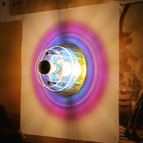 Medieval space age flying saucer ultra-modern space era 70s Bauhaus-style living room bedroom hotel ambiance wall lamp