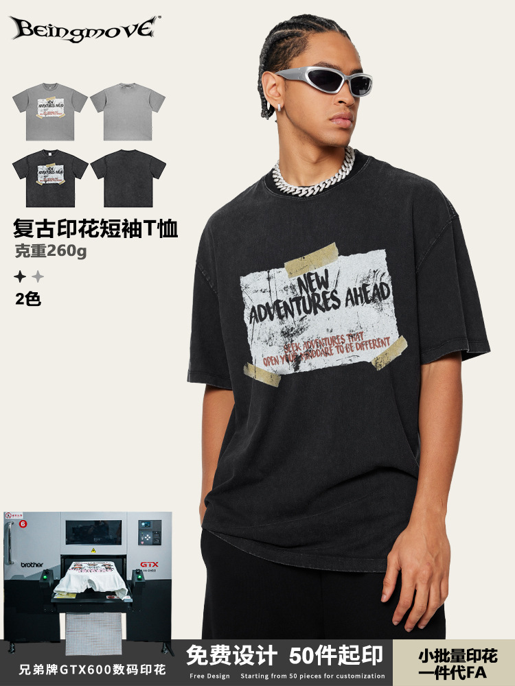 2025 verano belleza de la costa oeste in papel creativo impresión offset flores de manga corta camiseta de moda de moda de moda de moda de hombre camiseta de moda de gran tamaño