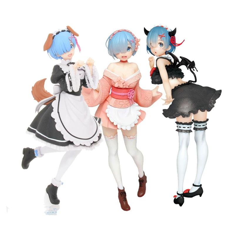 Фигурка Rem и Ram (Re:Zero) — коллекционная, несколько образов: кимоно и купальник