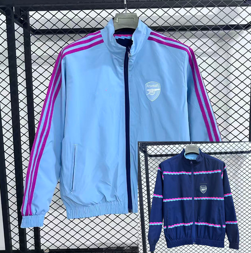 Nuevo fútbol de doble cara chaqueta de algodón Brasil París México Arsenal Alemania BairbaL impermeable
