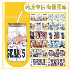 ワンピースのテーマの海量図庫UV転写シール16オンスのカップにペンを貼って水晶のラベルを貼って国境を越えて専用に4インチを貼ります。